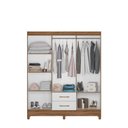 Ver imagem 6 de Guarda Roupa Casal 6 portas e 2 gavetas Panamá - Naturale / Branco