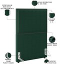 Ver imagem 5 de Cabeceira Box Solteiro Com Tachas 100 cm Vicenza L02 Bouclê Verde - Lyam Decor