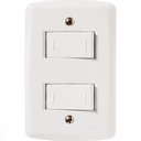 Ver imagem 1 de Conjunto 4x2 com 2 Interruptores Paralelos 10 a 250 V Tramontina Lux2 Branco Tramontina