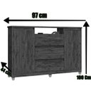 Ver imagem 3 de Cômoda 3 Gavetas 1 Porta Munique Marrom/Amêndoa