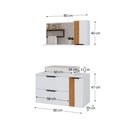 Ver imagem 5 de Gabinete Banheiro Ripado Dolphin 80cm (gabinete+cuba+espelheira+tampo Vidro) Branco Inteiro