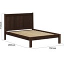 Ver imagem 3 de Cama de Casal em Madeira Maciça Modena Marrom/Capuccino