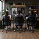 Ver imagem 6 de Kit 3 Cadeiras Escritório Mesh Alto Conforto Ergonômica Ajustável Preto