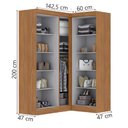 Ver imagem 3 de Quarto Modulado de Canto Madrid com 5 Portas Maxel