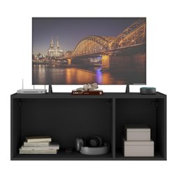 Rack para Tv até 32 Polegadas com 3 Portas Suspenso Multimóveis Mp1066 Preto - 4