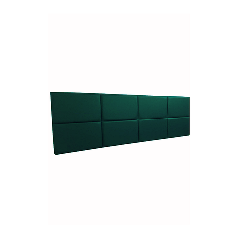 Cabeceira Estofada Queen 8 Blocos Não É Segredo Suede Liso Verde 160x60