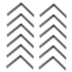 Kit 12 Chapa L Fixação Emenda Vigas Colunas Telhados 25x25cm