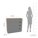 Ver imagem 4 de Cômoda Porto com 4 Gavetas 90x84cm Freijó/Cinza 240823