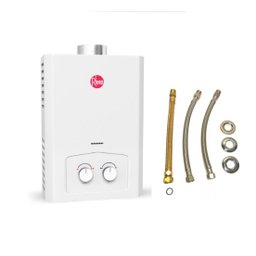 Aquecedor Rheem 7 Gn e Kit Instalação Trançado - 1
