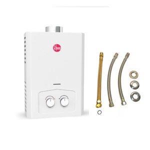 Aquecedor Rheem 7 Gn e Kit Instalação Trançado