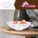 Ver imagem 3 de Tigela Centro de Mesa Fruteira Vidro Bubble Transparente 28,5cm 2,6l em Casa Tem