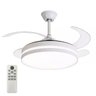 Ventilador Lampada de Teto Retratil Grande Lustre Led 3 em 1 Controle Ajustavel Quarto Casa Apartame - 1