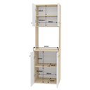 Ver imagem 4 de Torre Quente Suspensa para Forno e Micro-Ondas em MDP 1,5cm Cozinha Moderna Aura Bege/Dubai/Branco