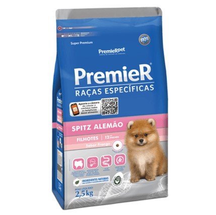 Ração para Cães Raça Spitz Filhote Sabor Frango embalagem 2,5kg PREMIER - 2