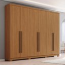 Ver imagem 1 de Guarda-Roupa Casal 6 Portas e 3 Gavetas New Jade Marrom/Cinamomo