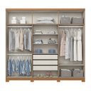 Ver imagem 4 de Guarda-Roupa Casal 6 Portas e 3 Gavetas New Jade Marrom/Cinamomo
