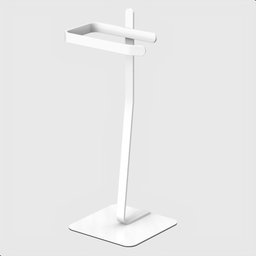 Porta Papel Higiênico de Chão Single Suporte Para Papel Oslo:Branco - 3