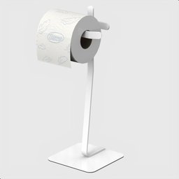Porta Papel Higiênico de Chão Single Suporte Para Papel Oslo:Branco - 1
