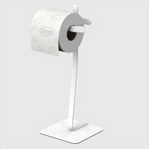 Porta Papel Higiênico de Chão Single Suporte Para Papel Oslo:Branco