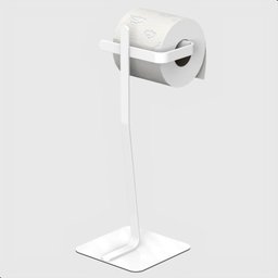 Porta Papel Higiênico de Chão Single Suporte Para Papel Oslo:Branco - 2
