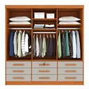 Ver imagem 3 de Guarda-roupa 3 Portas de Correr C/ 9 Gavetas - Chicago Tcil