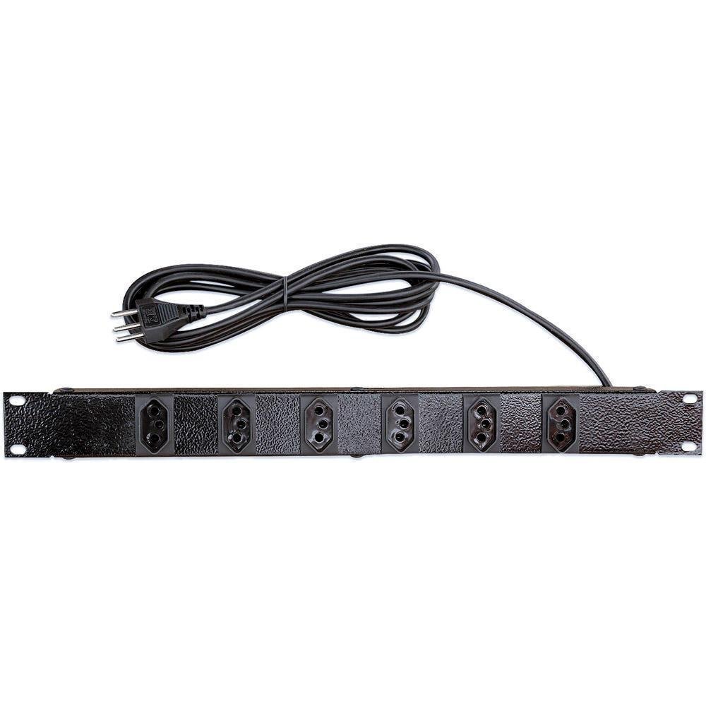 Régua De Tomadas Para Rack 6 Tomadas 10A Wj | MadeiraMadeira