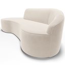 Ver imagem 5 de Sofá 4 Lugares Curvo Sala de Estar Living Firenze Direito D02 Veludo Bege 280 cm C-309 - Lyam