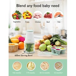 Momcozy Processador de Alimentos para Bebê 9 em 1 (300w, Verde) - 3