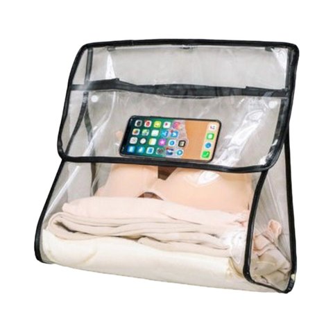 Protetor Organizador Bolsa Roupas Objetos Impermeável Cabide:preta