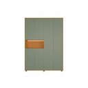 Ver imagem 4 de Guarda Roupa Infantil Vittoria 4 Portas de Bater 2 Gavetas MDP Cinamomo Sálvia 150cm Vittoria