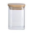 Ver imagem 1 de Pote de Vidro com Tampa de Bambu Oikos 200ml Hermético Quadrado
