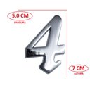 Ver imagem 3 de Numero Residencial Algarismo Elegance Medio N4 Cromado