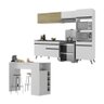 Armário de Cozinha Modulado com Bancada Americana Multimóveis Mp2209 Branco/preto - 1