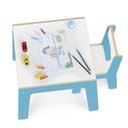 Ver imagem 3 de Conjunto Mesa Infantil Madeira Cadeira Infantil Mesinha Poltrona Azul MDF Crianca Escolar Cadeirinha