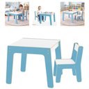 Ver imagem 6 de Conjunto Mesa Infantil Madeira Cadeira Infantil Mesinha Poltrona Azul MDF Crianca Escolar Cadeirinha