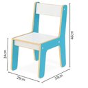 Ver imagem 4 de Conjunto Mesa Infantil Madeira Cadeira Infantil Mesinha Poltrona Azul MDF Crianca Escolar Cadeirinha