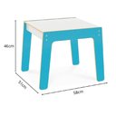 Ver imagem 5 de Conjunto Mesa Infantil Madeira Cadeira Infantil Mesinha Poltrona Azul MDF Crianca Escolar Cadeirinha