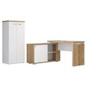 Ver imagem 1 de Mesa Escritorio em L 168x135 cm e Armario 140x70 cm Olmo Branco Artany