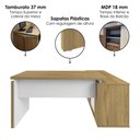 Ver imagem 5 de Mesa Escritorio em L 168x135 cm e Armario 140x70 cm Olmo Branco Artany