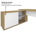 Ver imagem 7 de Mesa Escritorio em L 168x135 cm e Armario 140x70 cm Olmo Branco Artany