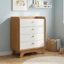 Ver imagem 1 de Cômoda Infantil 4 Gavetas Encanto 100 x 81cm Canela/Branco