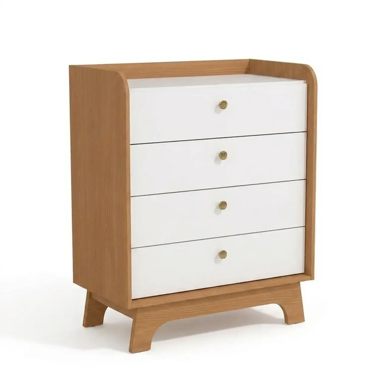 Ver imagem 2 de Cômoda Infantil 4 Gavetas Encanto 100 x 81cm Canela/Branco