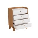 Ver imagem 6 de Cômoda Infantil 4 Gavetas Encanto 100 x 81cm Canela/Branco