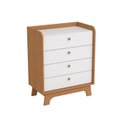 Ver imagem 3 de Cômoda Infantil 4 Gavetas Encanto 100 x 81cm Canela/Branco
