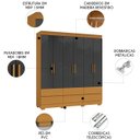 Ver imagem 3 de Guarda Roupa Casal 150cm 6 Portas Vilo Cinamomo/grafite A15 - Mpozenato