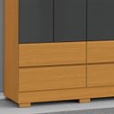 Ver mais imagens de Guarda Roupa Casal 150cm 6 Portas Vilo Cinamomo/grafite A15 - Mpozenato
