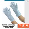 Kit 10 Pares Luva de Raspa em Couro Punho 15 Proteção Individual EPI Segurança do Trabalho Soldador  - 2