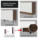 Ver imagem 6 de Armário de Cozinha Completa 270cm Rustic/Branco/Crema Jade Madesa 08