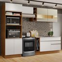 Ver imagem 1 de Armário de Cozinha Completa 270cm Rustic/Branco/Crema Jade Madesa 08