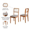 Ver imagem 4 de Conjunto 2 Cadeiras Encosto em Tela Sala de Jantar Santiago Dobuê